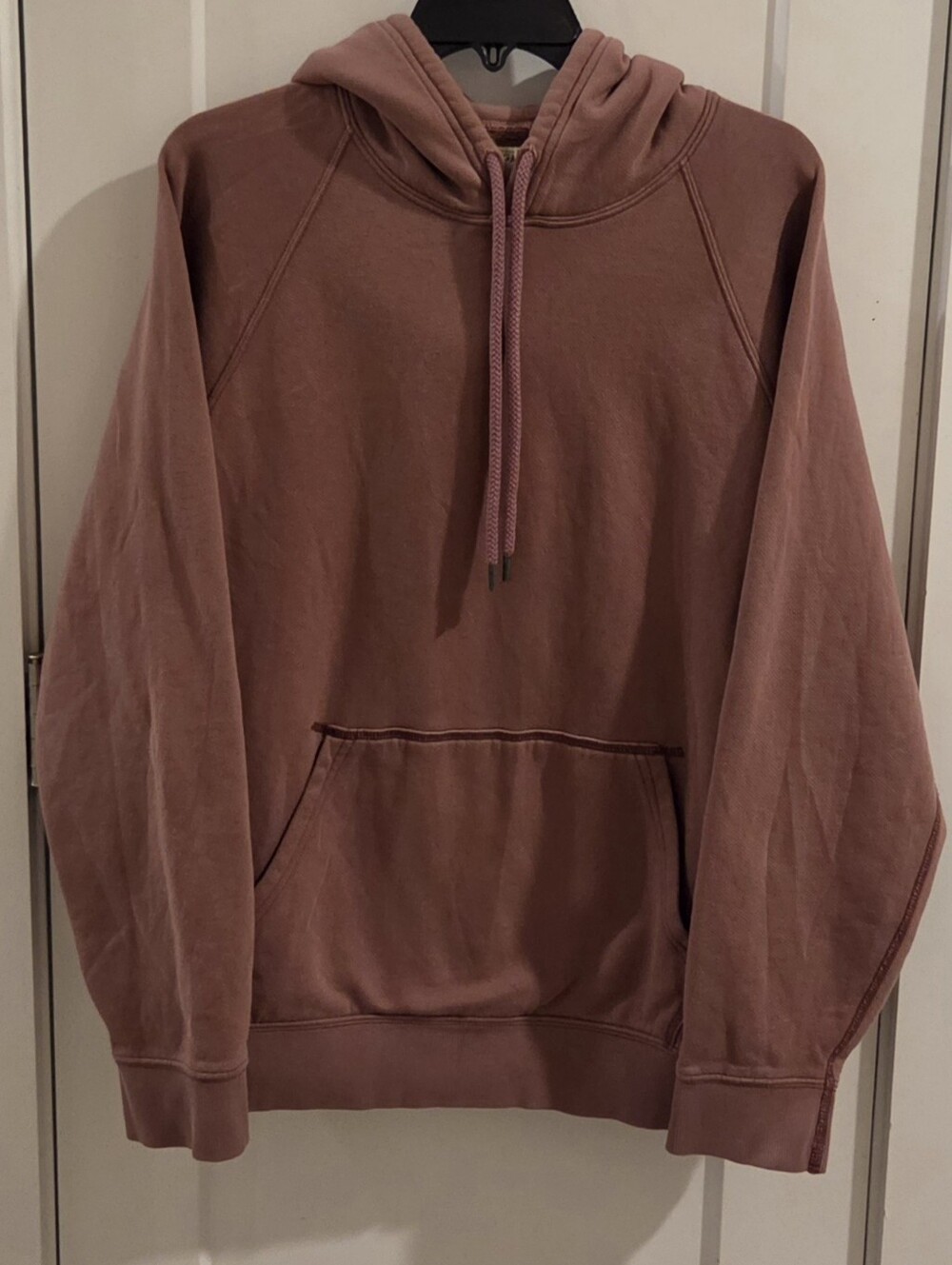 Faherty High Standard Fleece Hoodie Sweatshirt Size Large - Cocoa Mauve